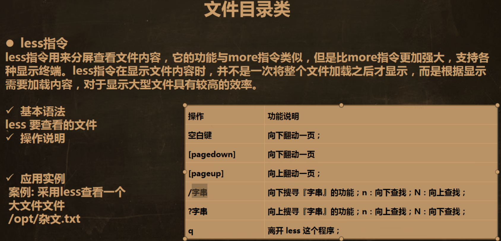 less 指令
